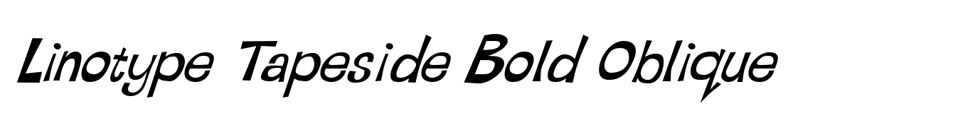 Linotype Tapeside Bold Oblique image
